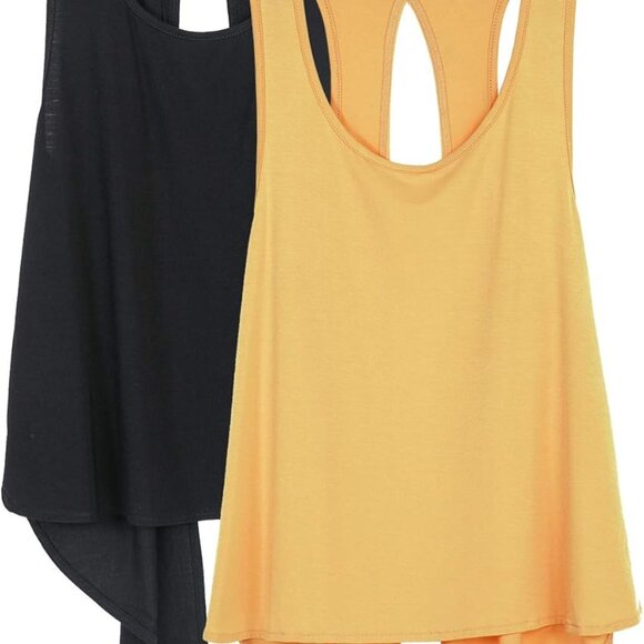 Flowy Open Back Workout Tank Top for Women - Lightweight & Stylish Activewear - Picture 1 of 6
